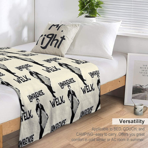 Lawrence Welk - Name - The Black Stencil Eco-conscious Throw Blanket