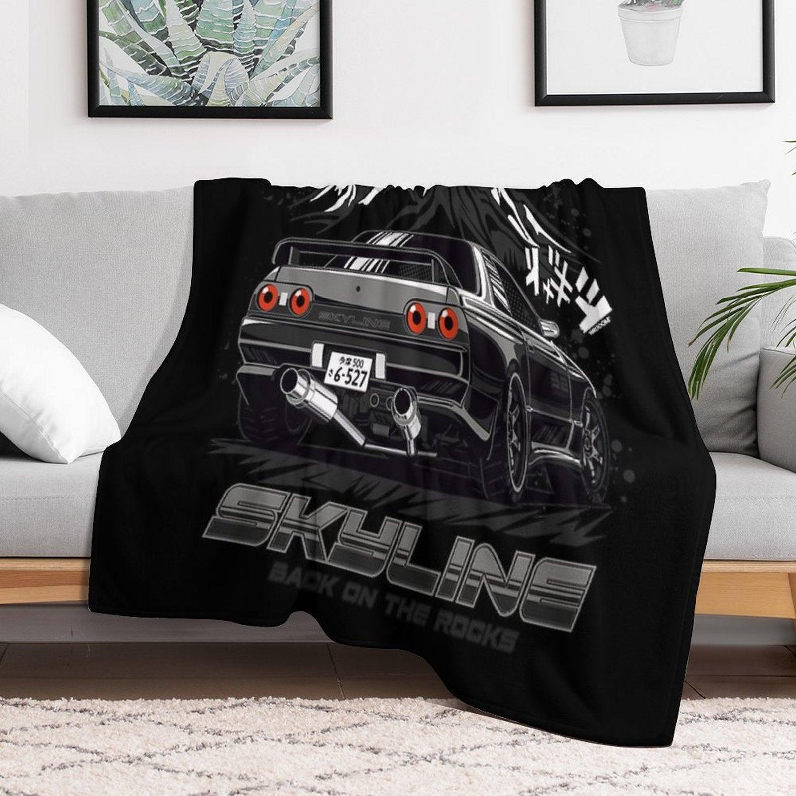 VR38 Swapped Skyline R32 Throw Blanket