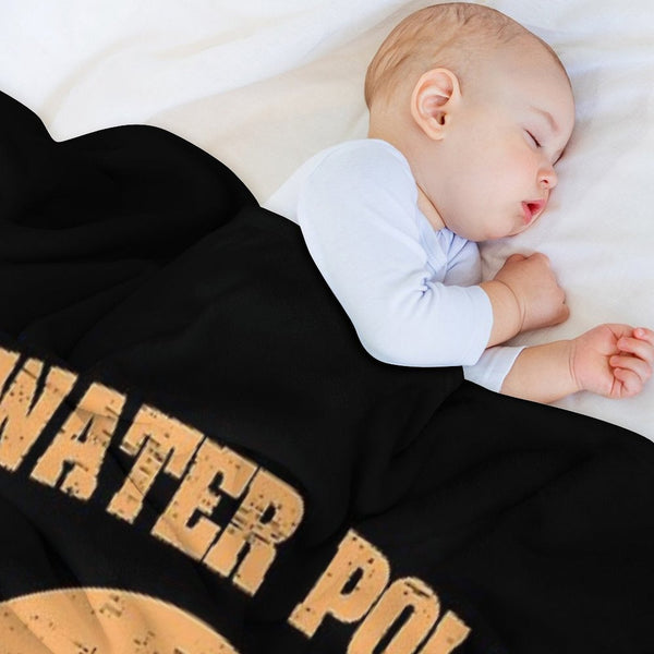 Water Polo Swim Sport Retro Water Polo Sustainable Throw Blanket