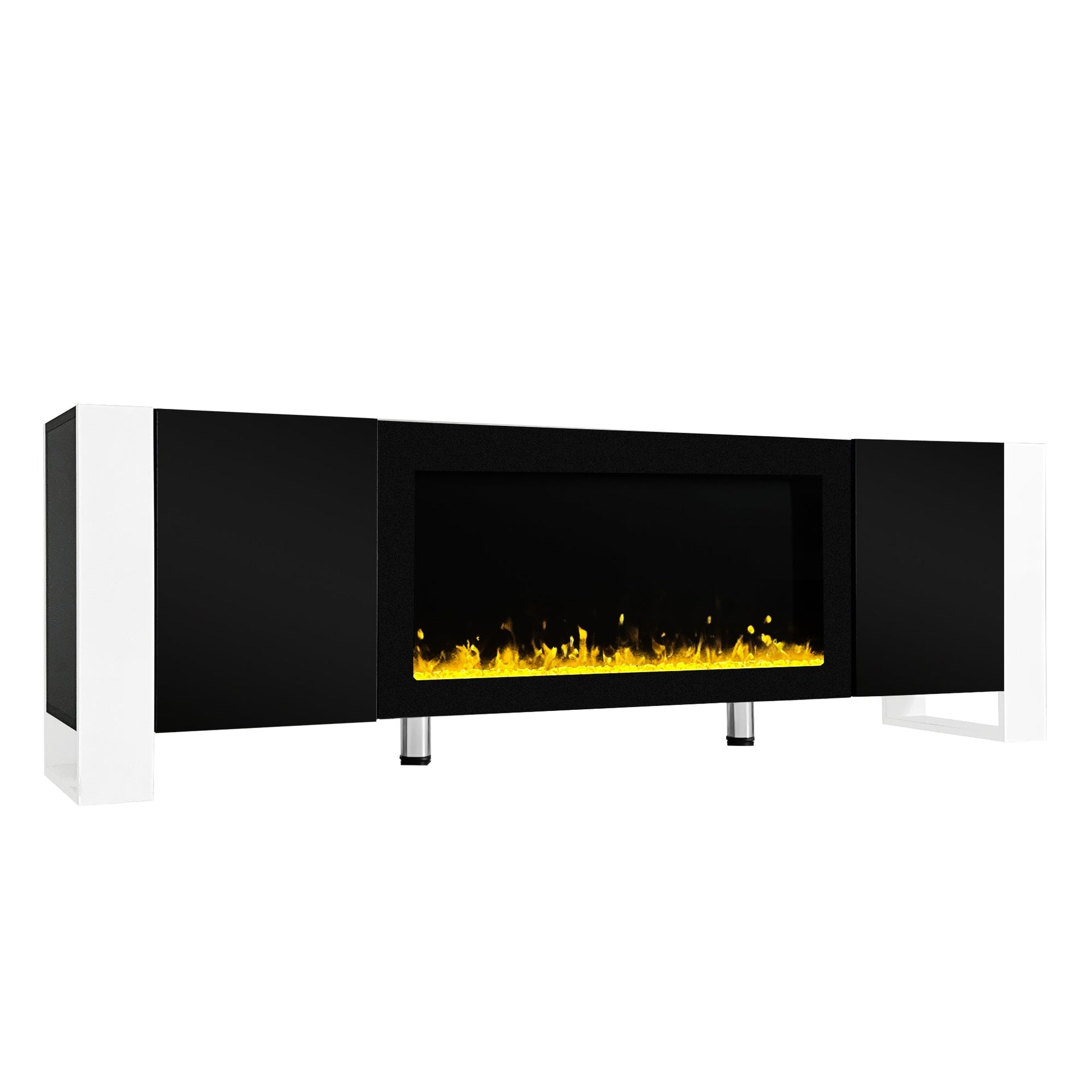 Modern TV Stand with 34.2' Non-heating Electric Fireplace