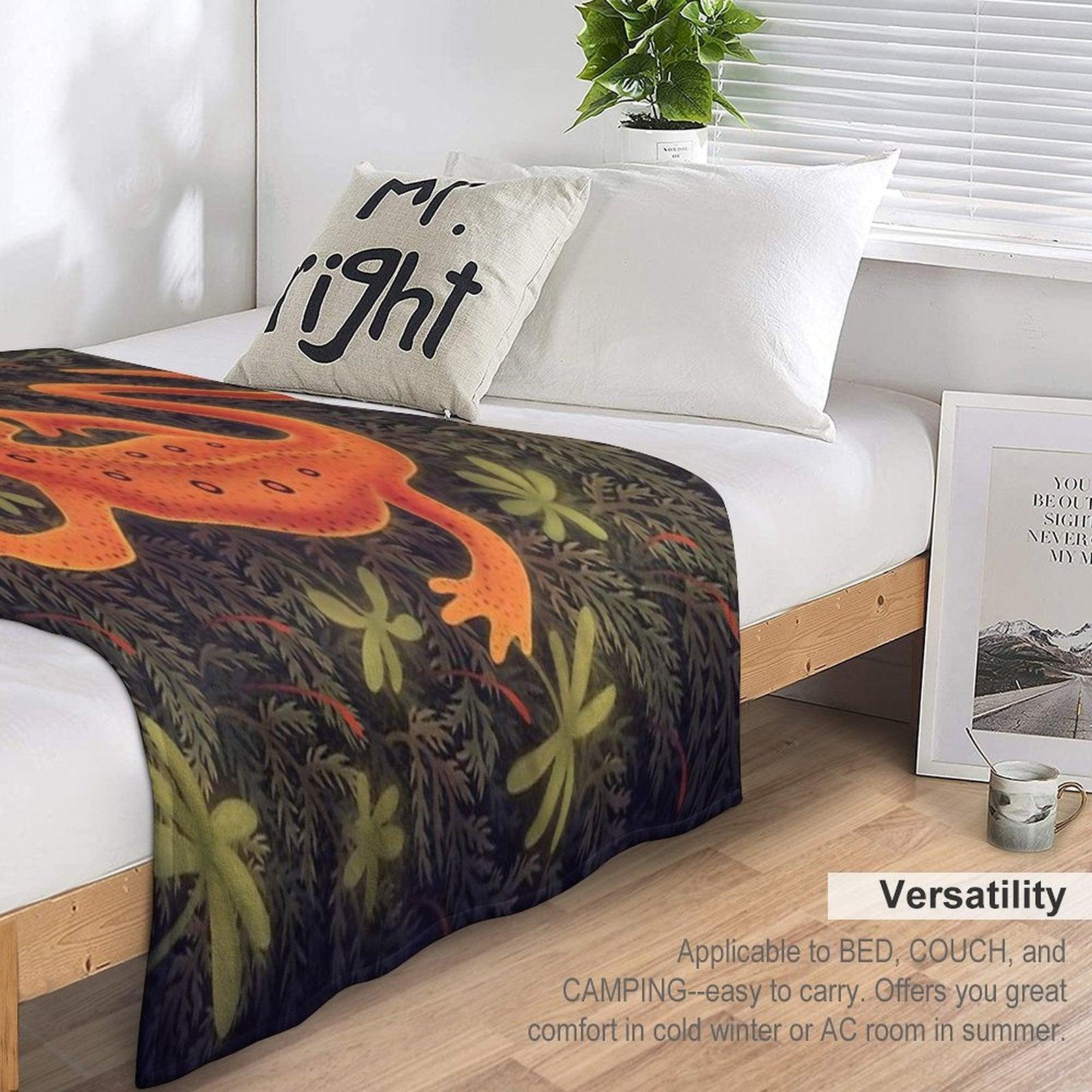 Red Spotted Newt Throw Blanket