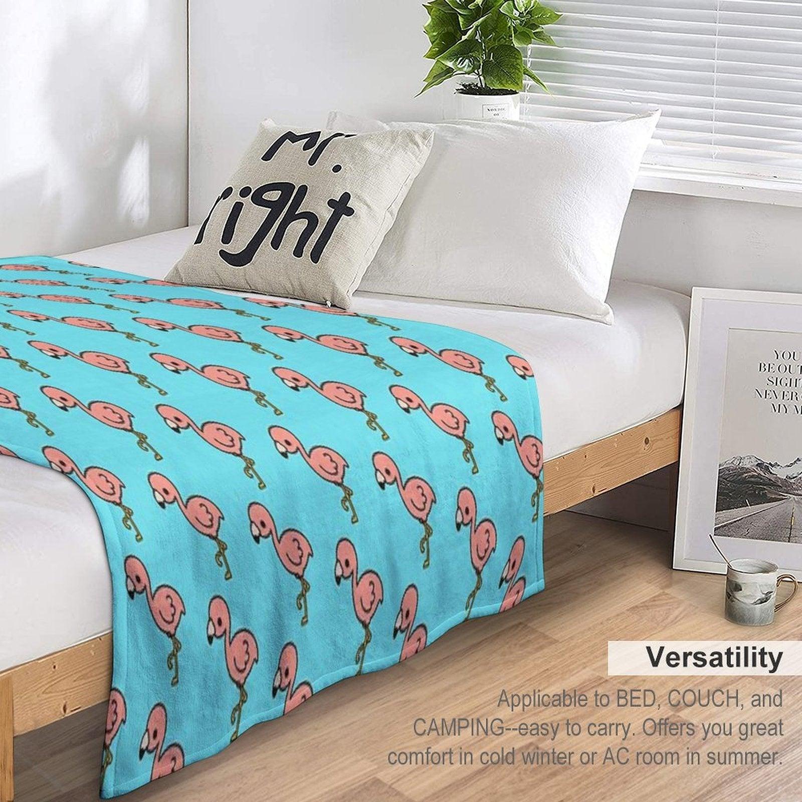 Cute Flamingo Throw Blanket