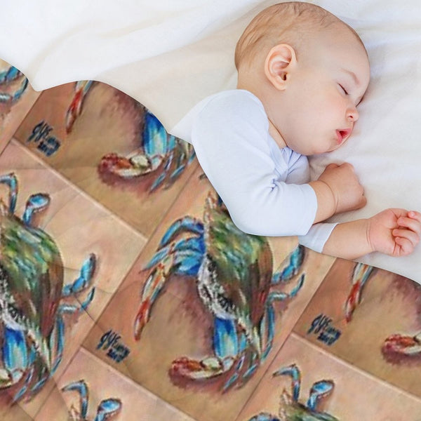 Blue Crab Easy Care Throw Blanket