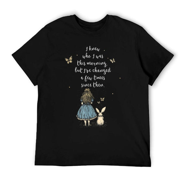 Alice in Wonderland Quote - Whimsical Fantasy Art Rabbit T-Shirt