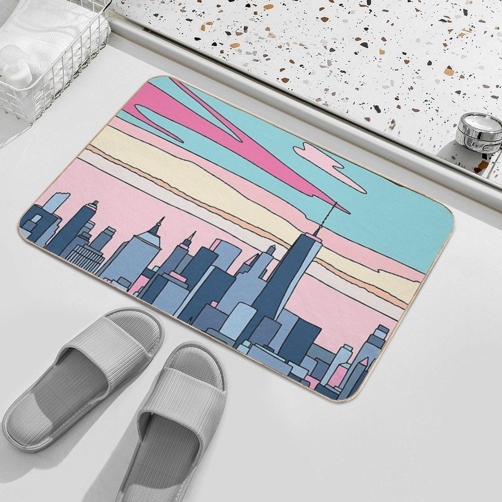 City Sunset by Elebea  Long-Lasting Bath Mat