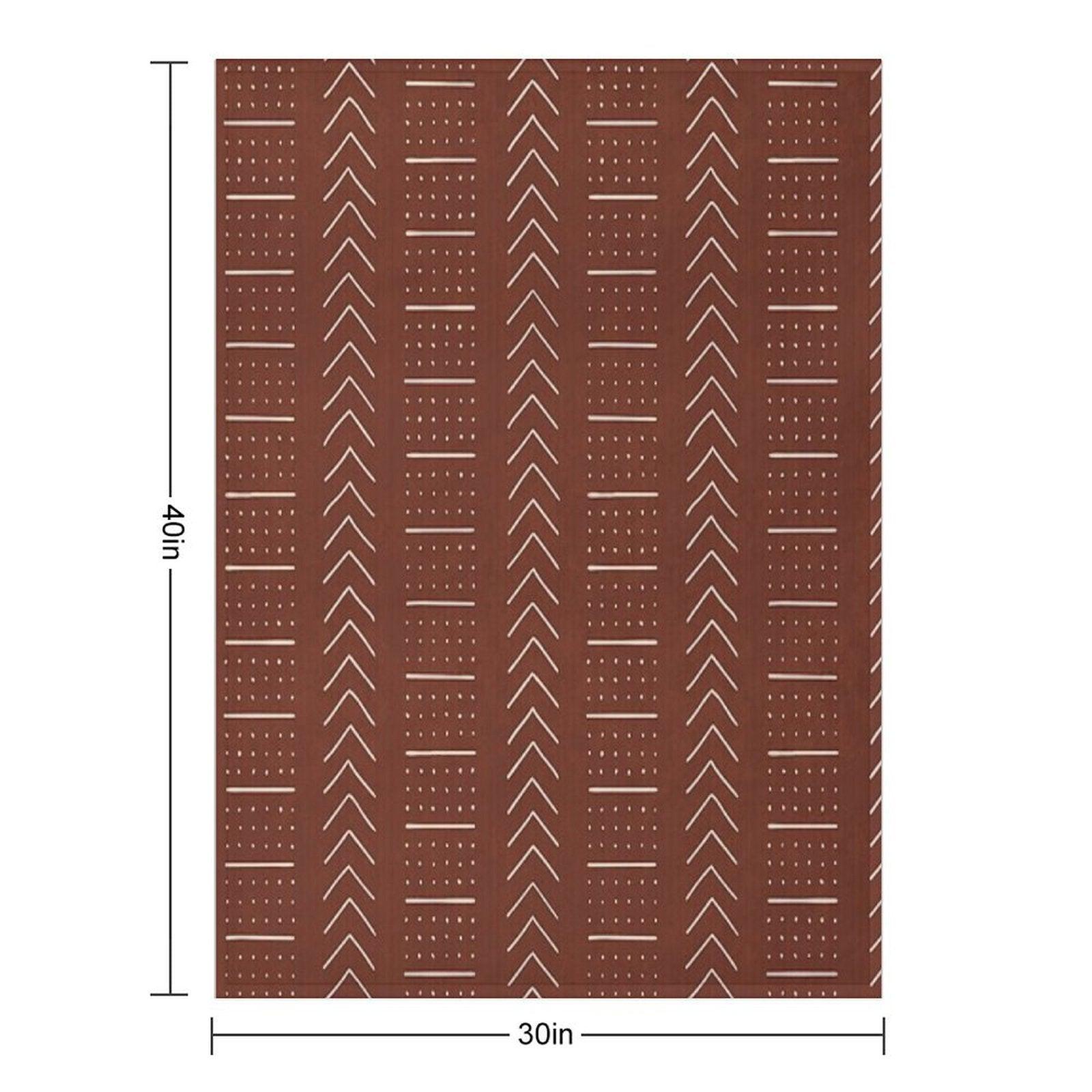 Rust Mud Cloth 1 Throw Blanket