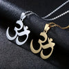 Titanium Steel Om Yoga Pendant Necklace - Fashionable Water-Resistant Chain Jewelry for Men and Women