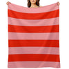 Red And Pink Stripes. Striped Durable Throw Blanket