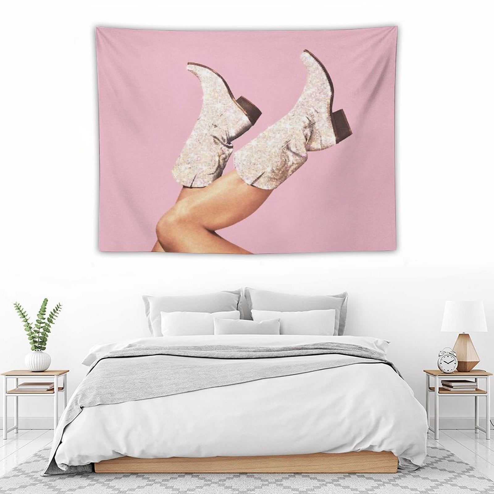 These Boots - Glitter Pink Tapestry