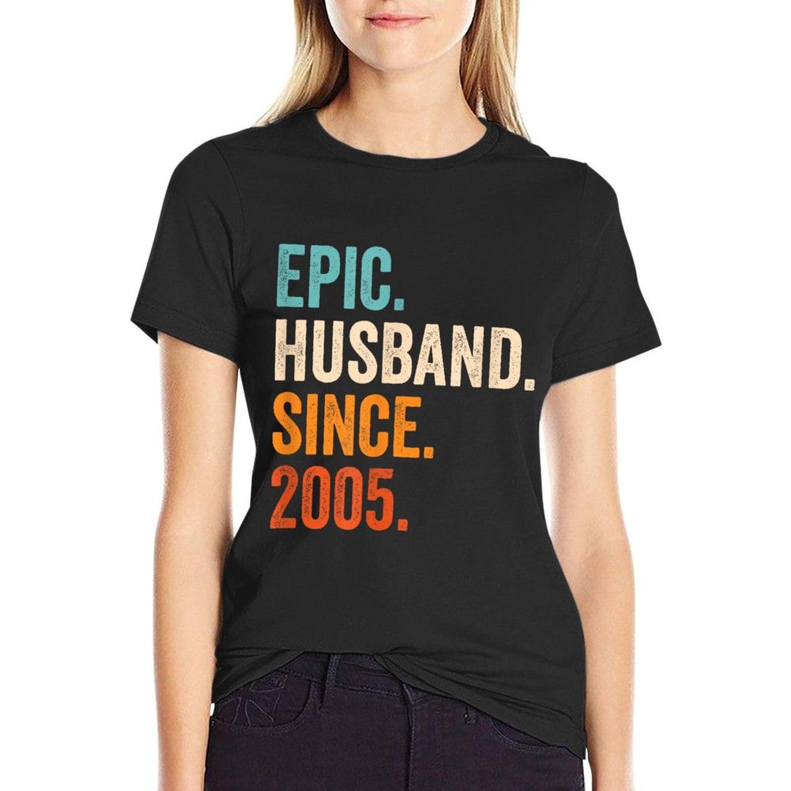 Epic Husband Since 2005  20th Wedding Anniversary 20 Years T-Shirt