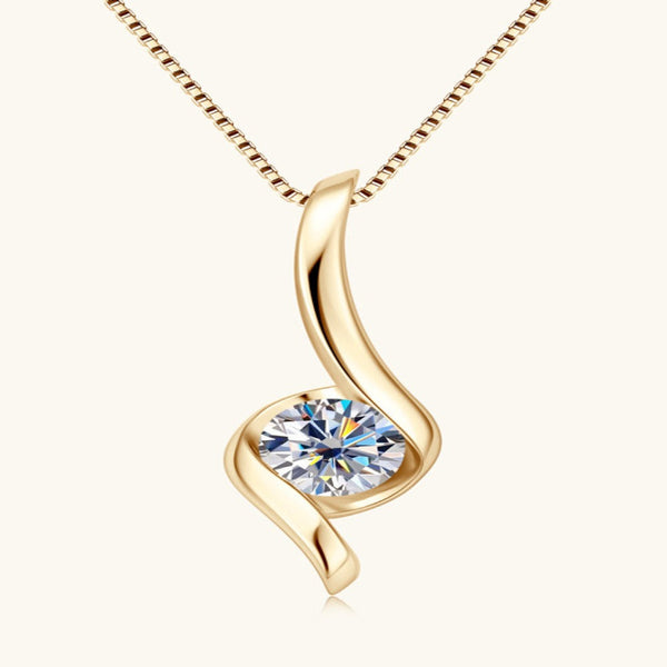 1 Carat Diamond Pendant Gold Necklace - Gifts for You 'n Me
