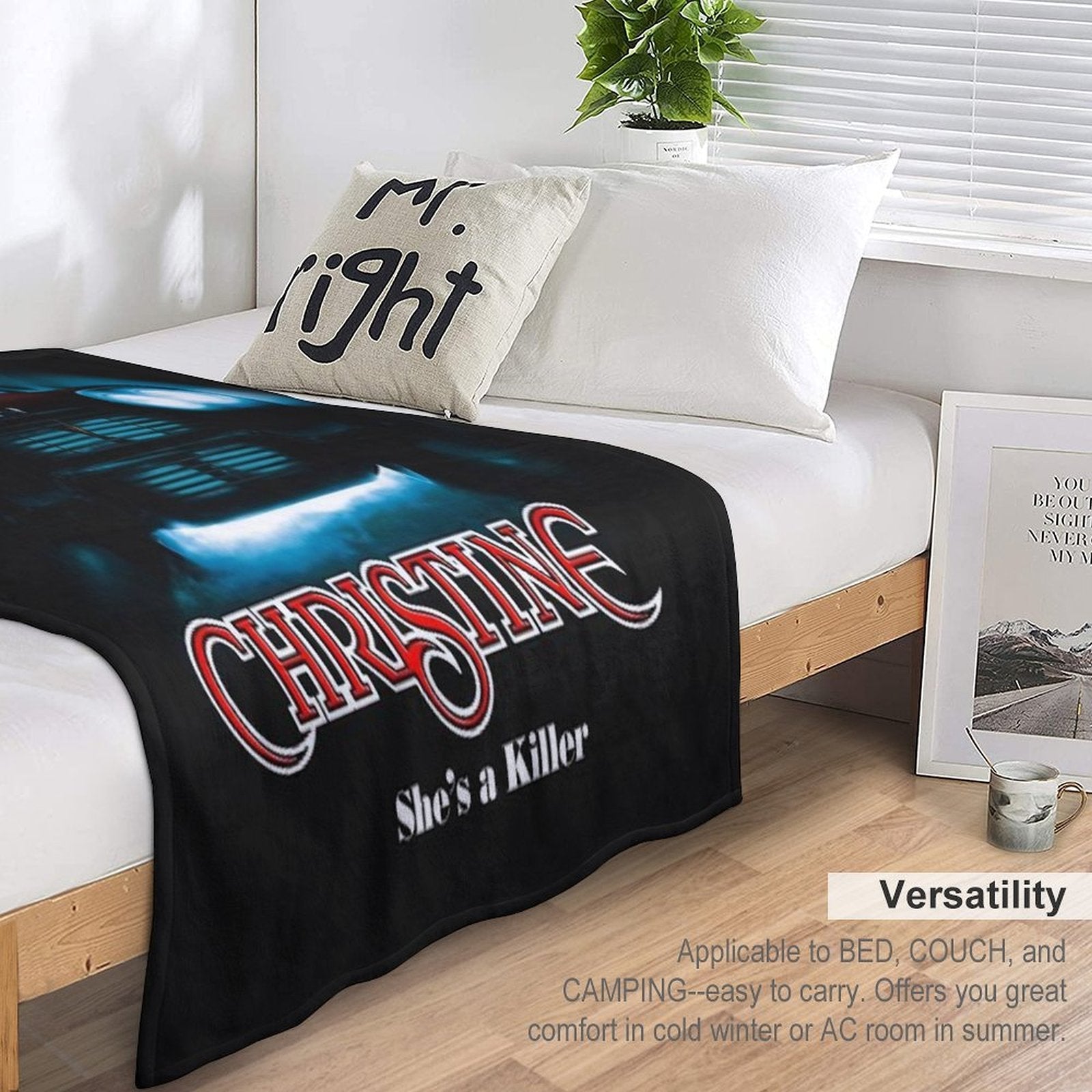 Movie Car Christine And Steven Spielberg Premium Throw Blanket