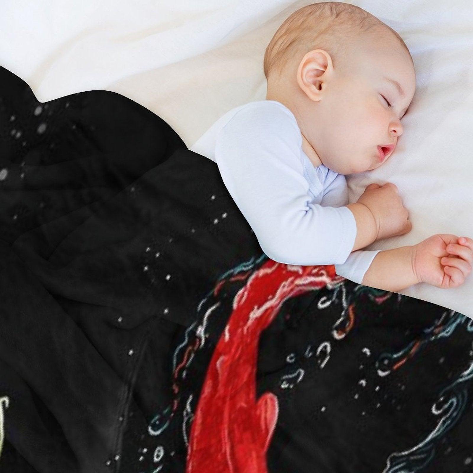 Koi Fishes Throw Blanket