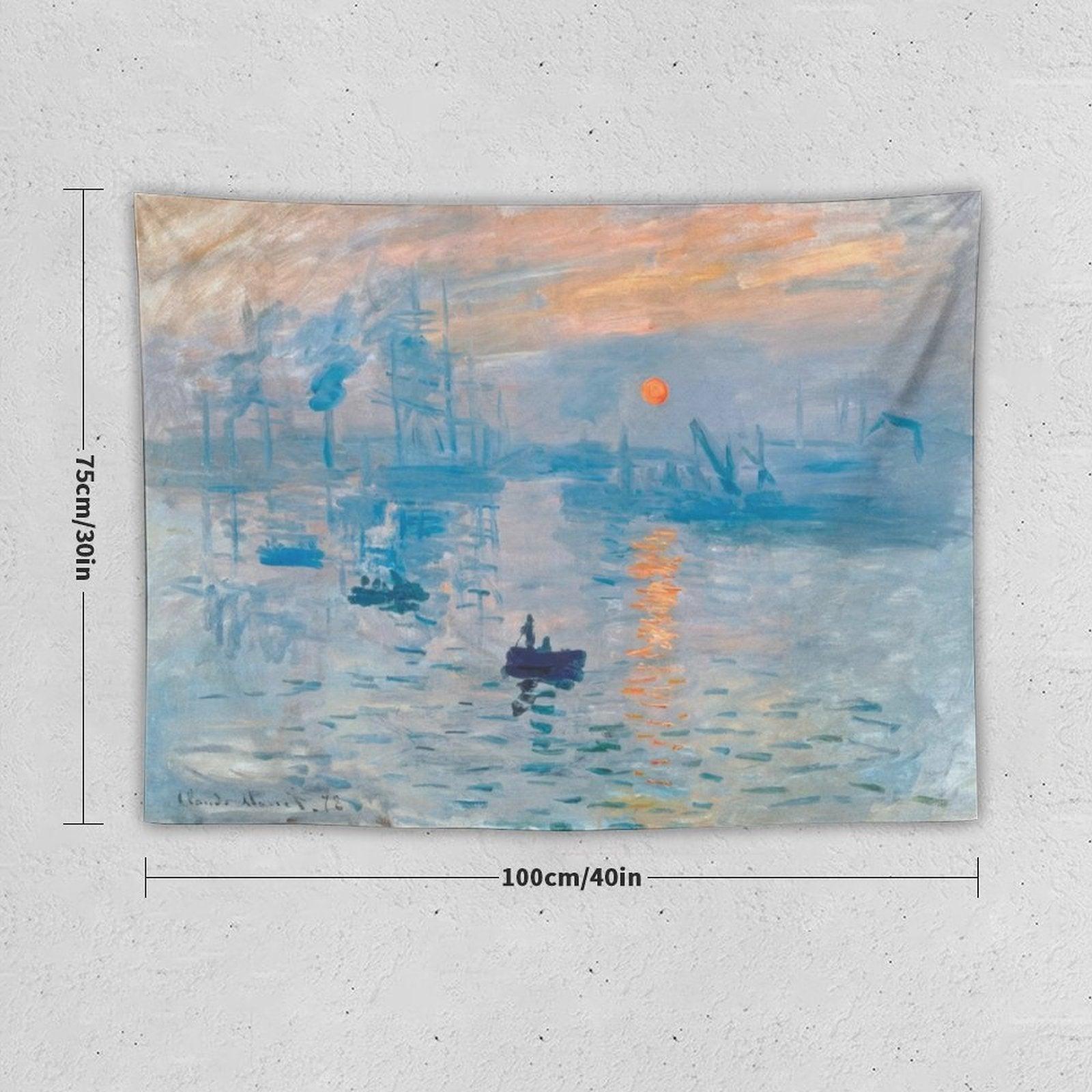 Claude Monet Sunrise Tapestry