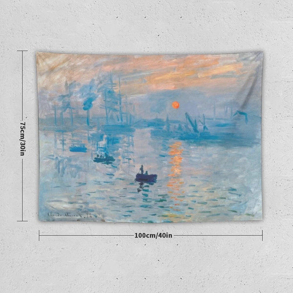 Claude Monet Sunrise Tapestry