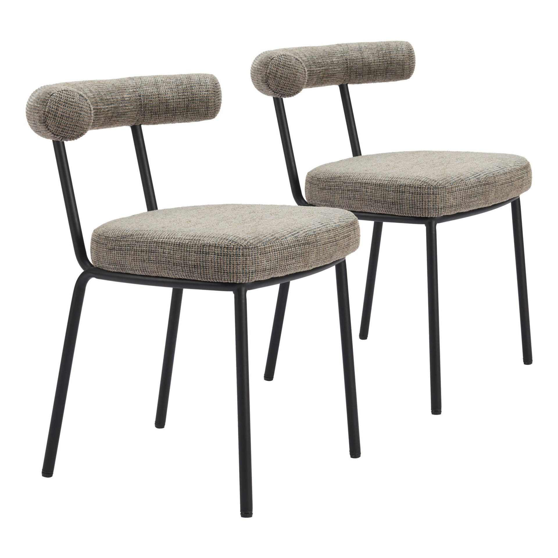 Zuo Modern Kede Dining Chair (Set of 2) Green Tweed