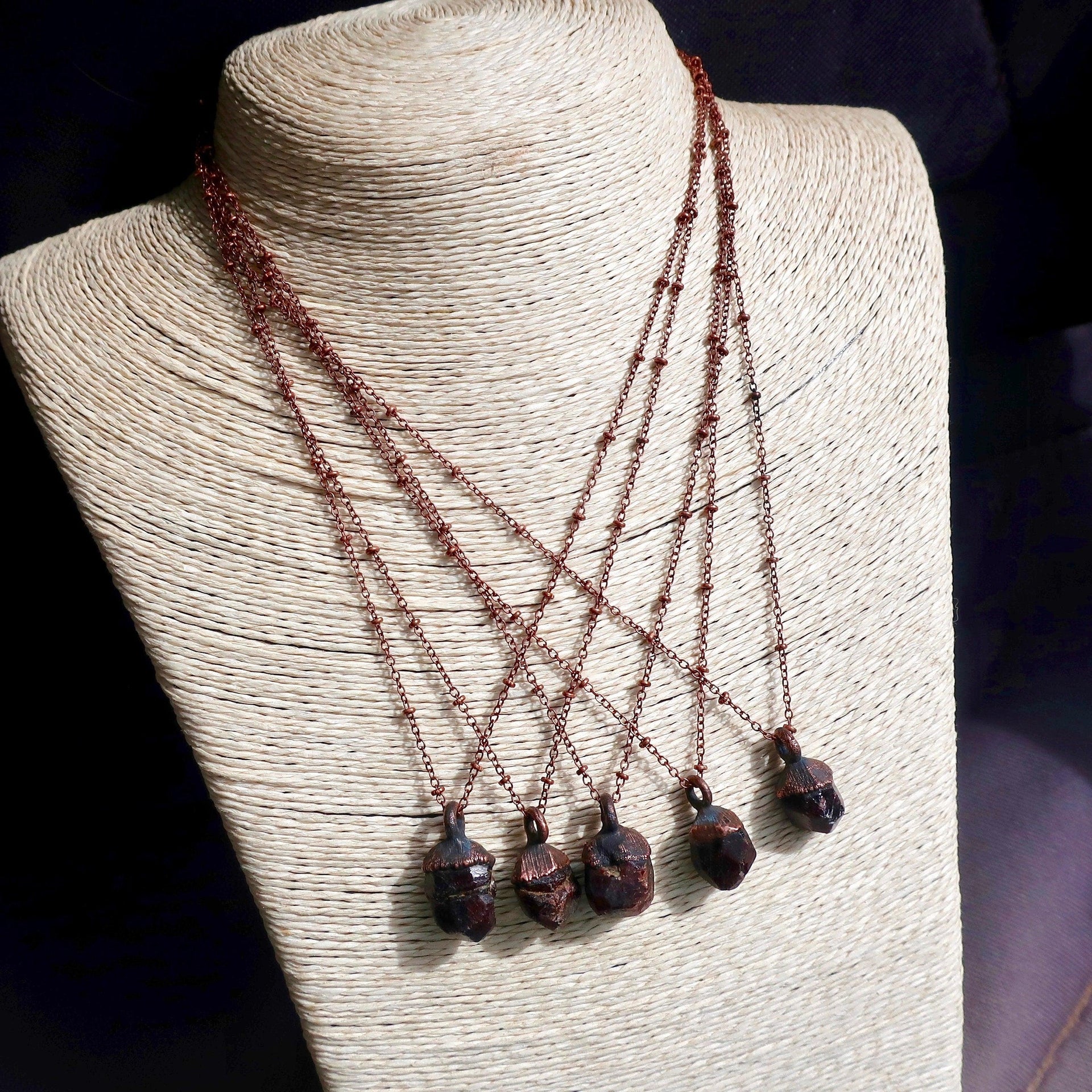 Copper Garnet Necklace - A Talisman of Vitality | By Blackbird & Sage