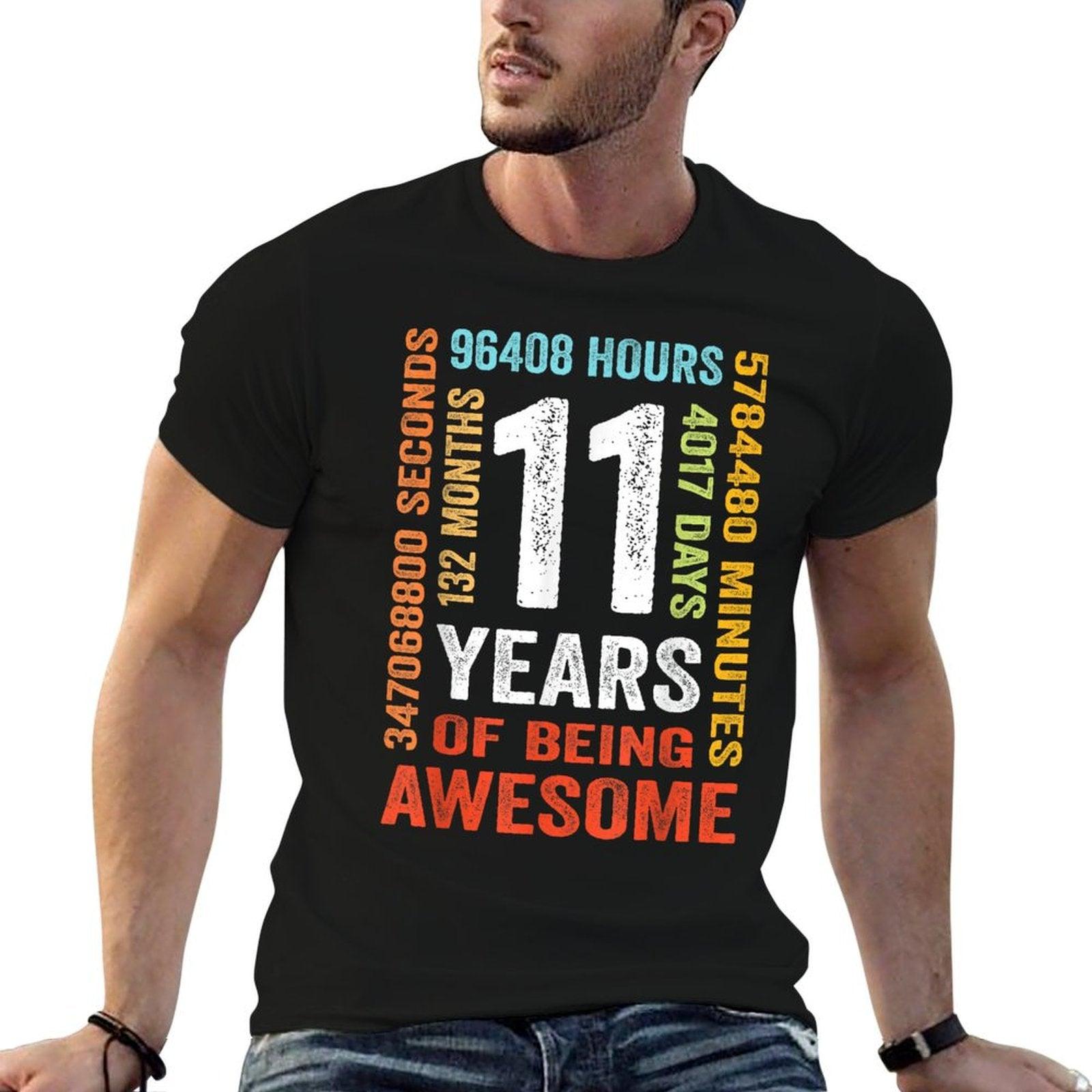 11 Years 132 Months Of Being Awesome 11th Birthday Gift T-Shirt