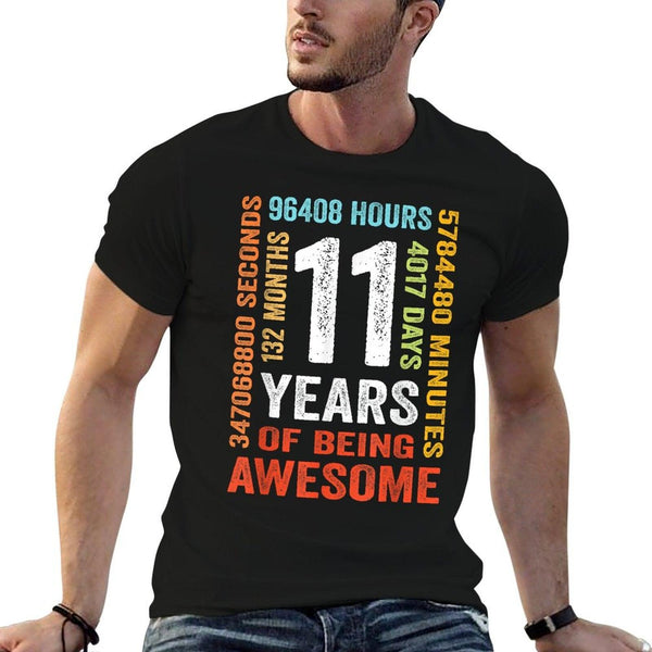 11 Years 132 Months Of Being Awesome 11th Birthday Gift T-Shirt