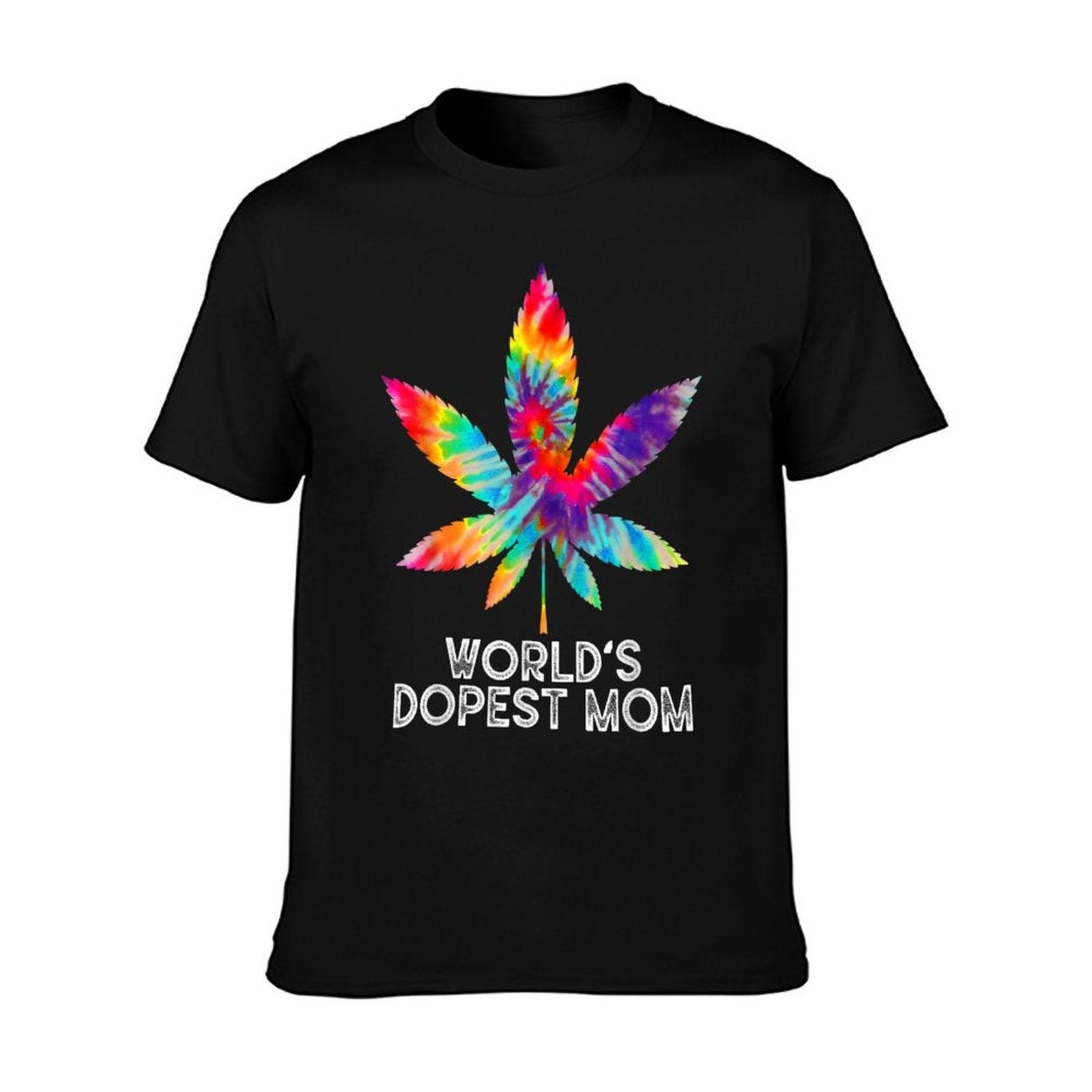 World's Dopest Mom Weed Soul Cannabis Tie Dye Mother's Day T-Shirt
