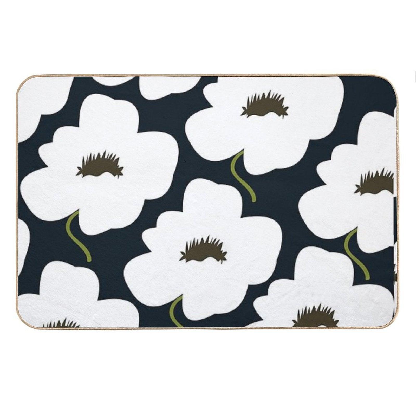 B&W Finnish Flower Bath Mat