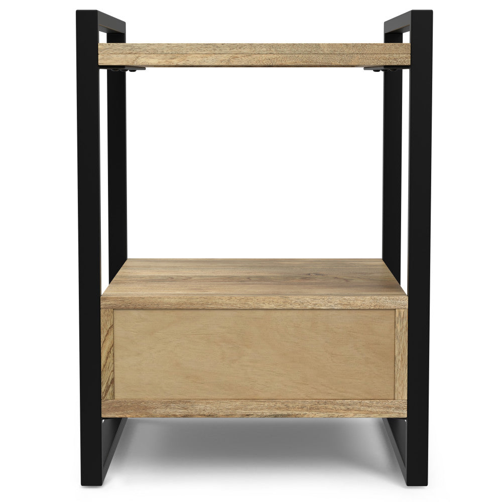 Riverside Solid Mango Wood Bedside Table in Refined