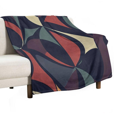 Dark Sixties Pattern All-season Throw Blanket