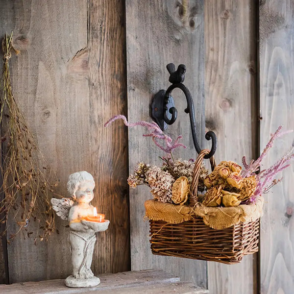 Cast Iron Hook with Bird