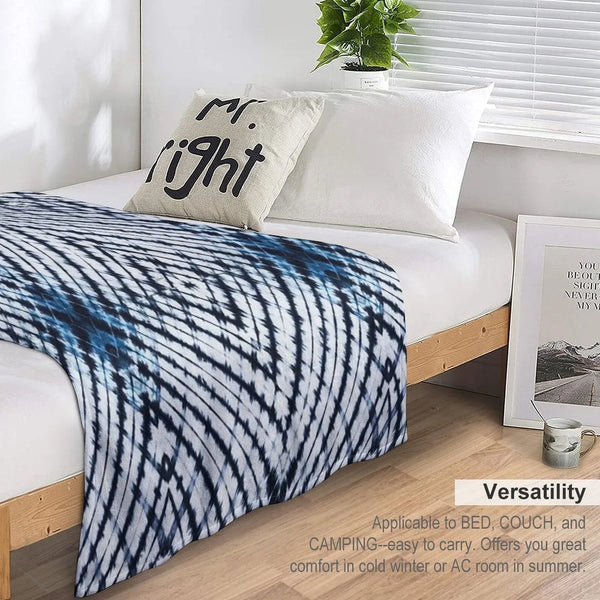 Diamonds Indigo Throw Blanket