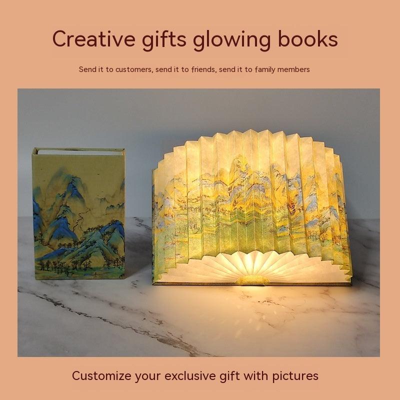 Unique Folding Book Accordion Style Lamp