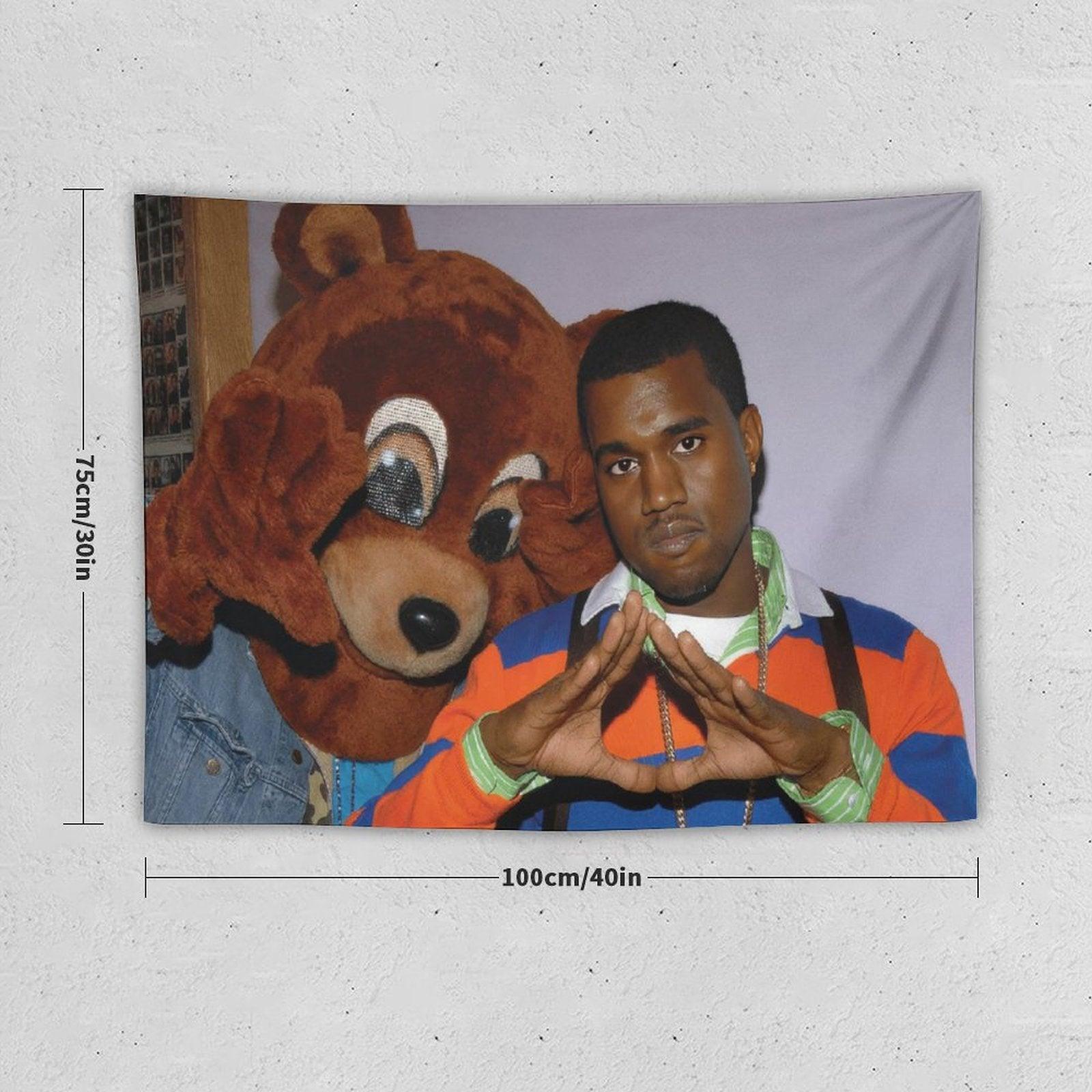 Kanye with Bear Tapestry