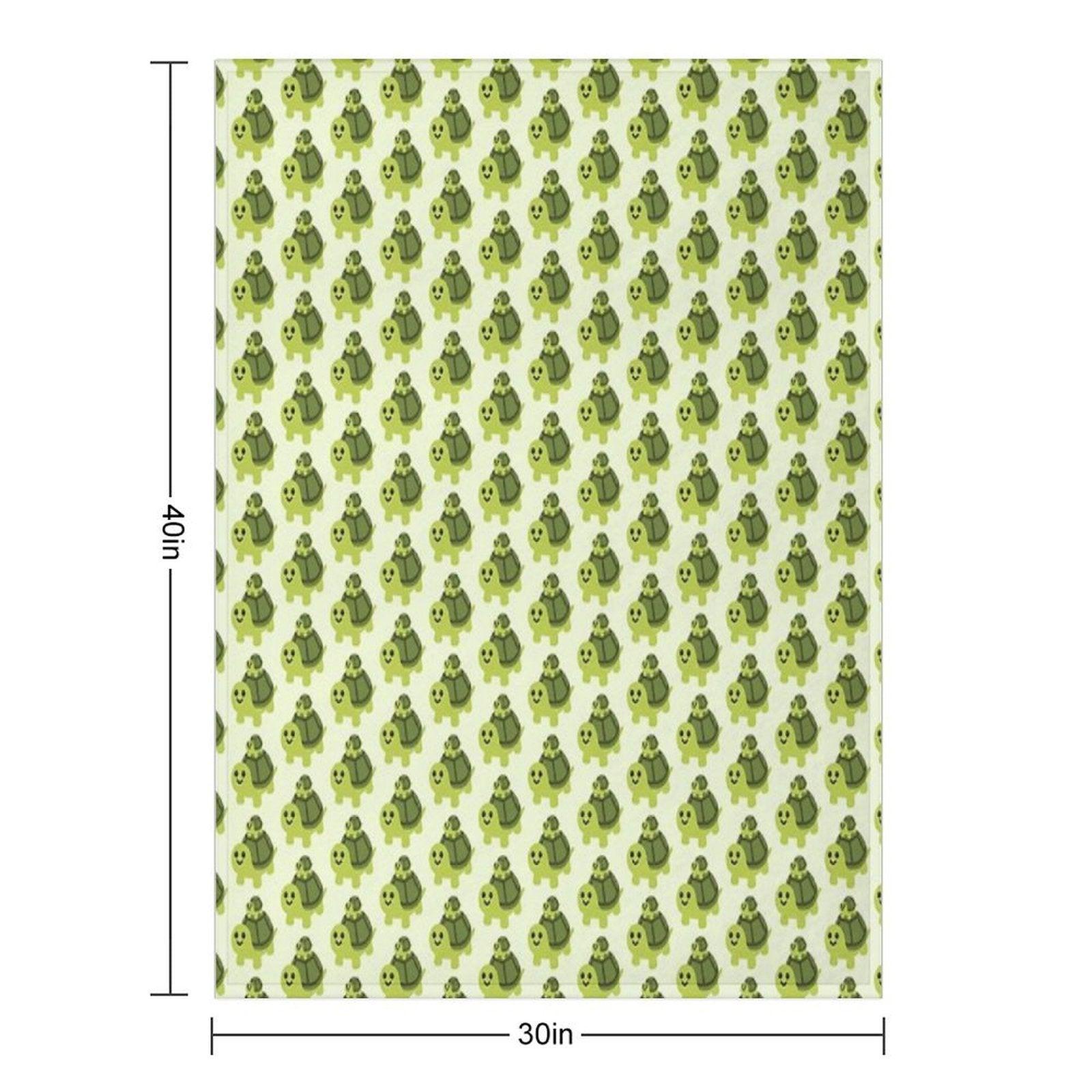 Two Turtles Small Turtle Tortoise Cute Happy Emoji Throw Blanket