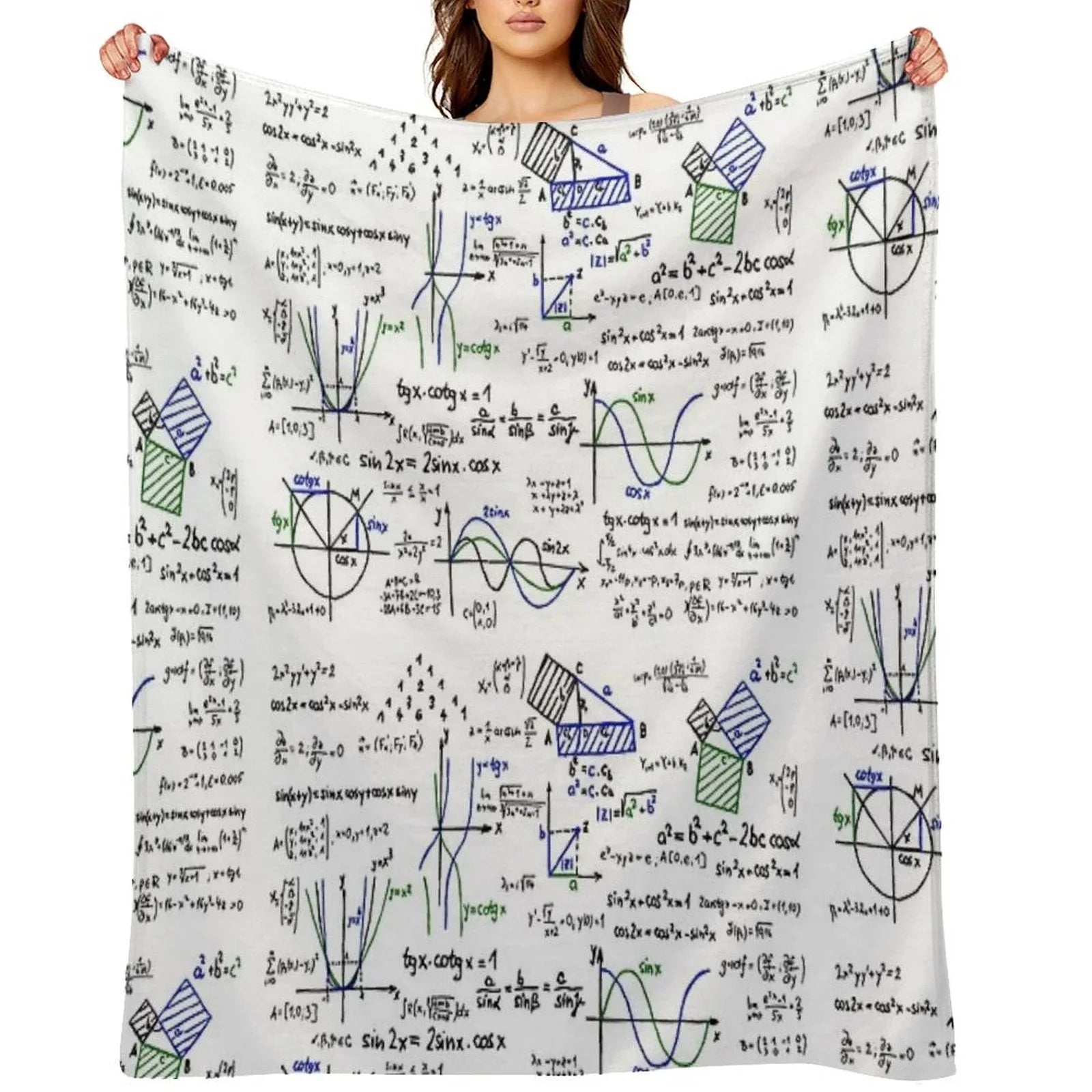 Mathematics Formulas And Numbers Throw Blanket