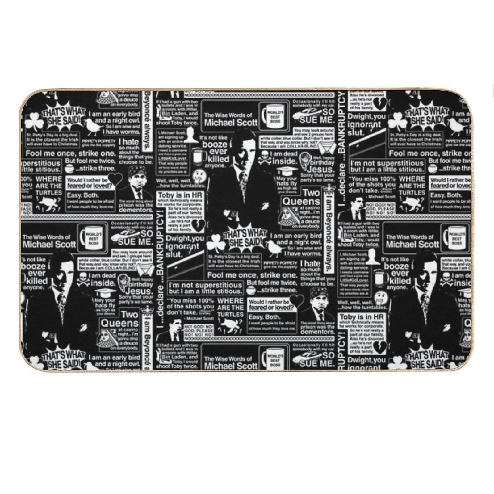 The Wise Words of Michael Scott Bath Mat