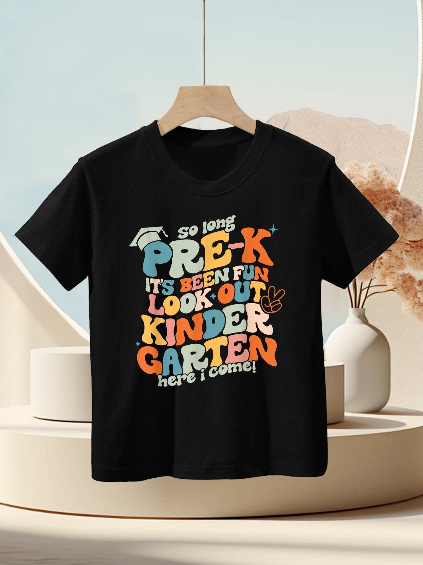 Groovy So Long Pre-K Kindergarten Here I Come Graduation Kids T-Shirt