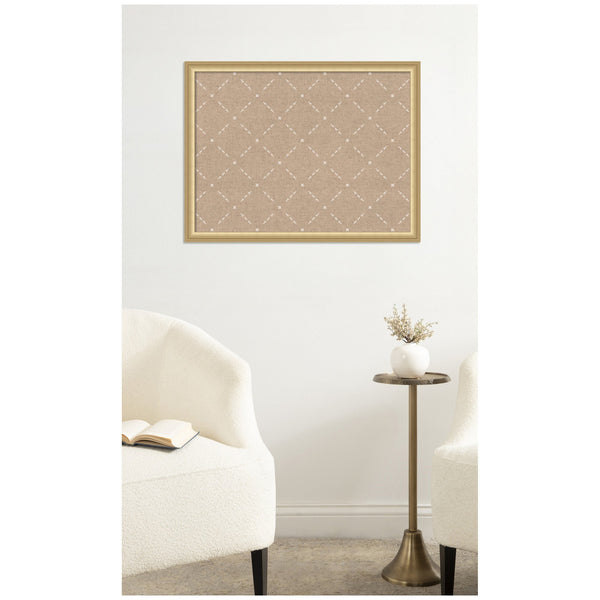 Pinboard Beige Lattice Pattern