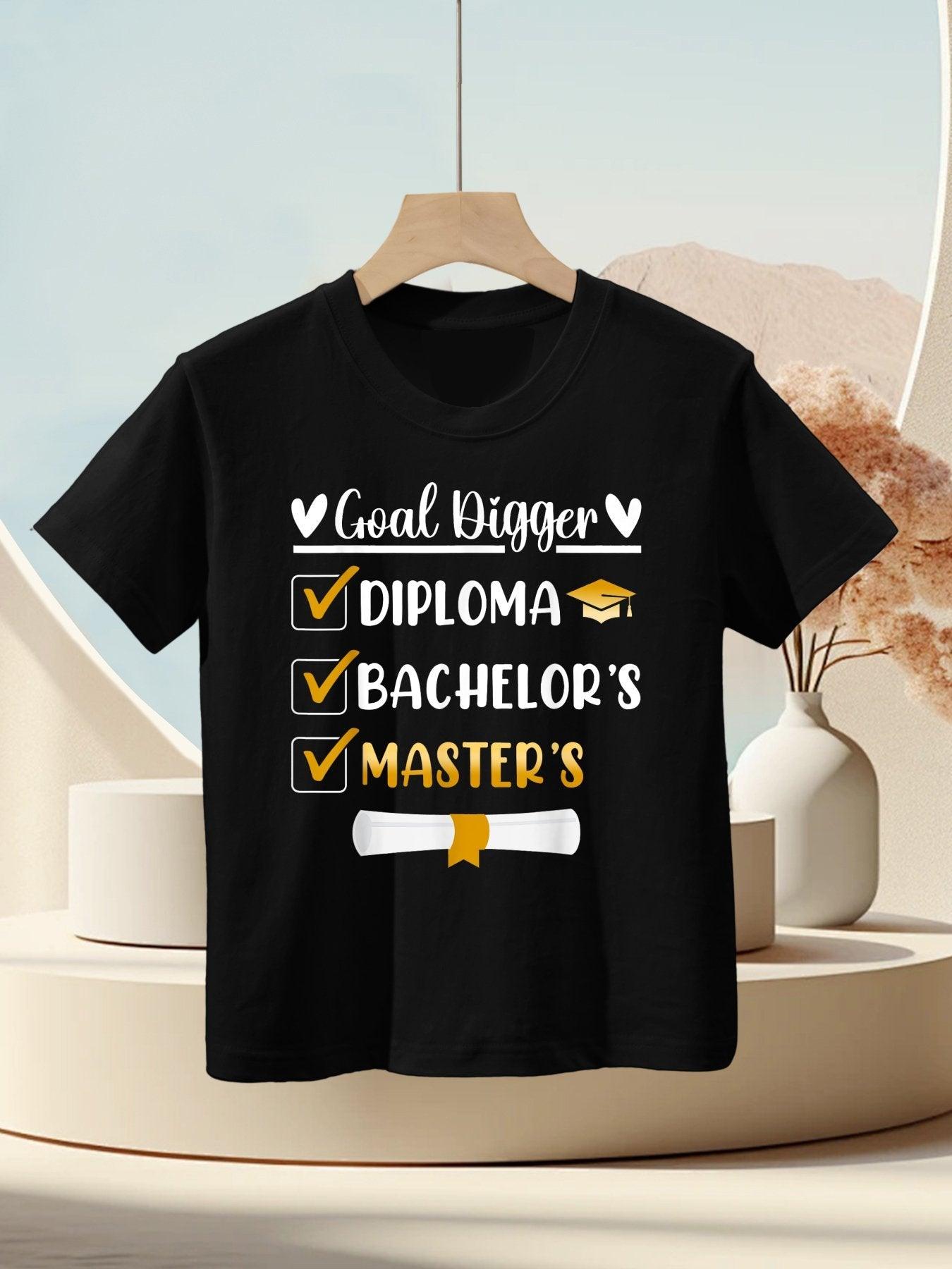 Goal Digger Master's Degree Graduation Diploma Bachelors Kids T-Shirt