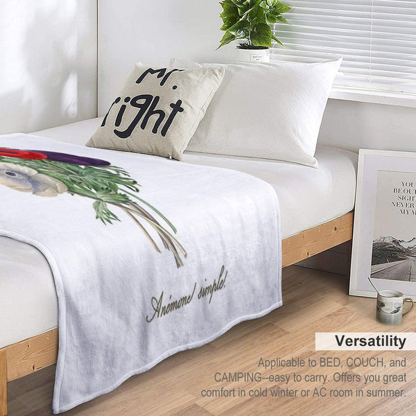 Anemone Illustration Throw Blanket