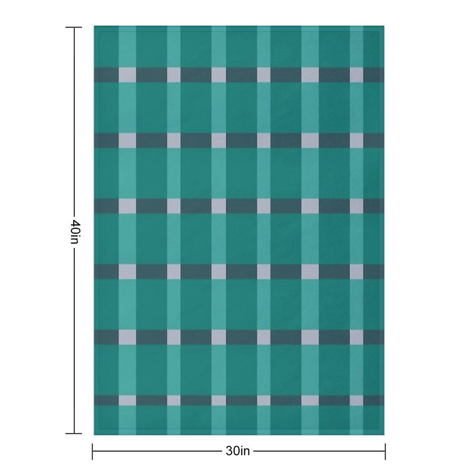 Plaid Design of Dark Green Hues Eco-conscious Throw Blanket