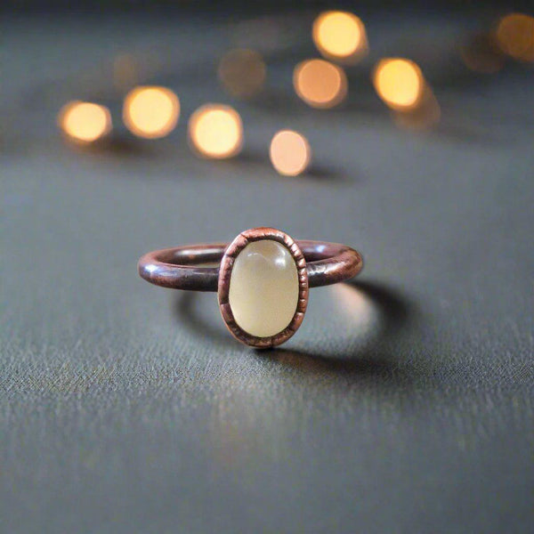 Copper Prehnite Ring For Calm Clarity Renewal | By Blackbird & Sage