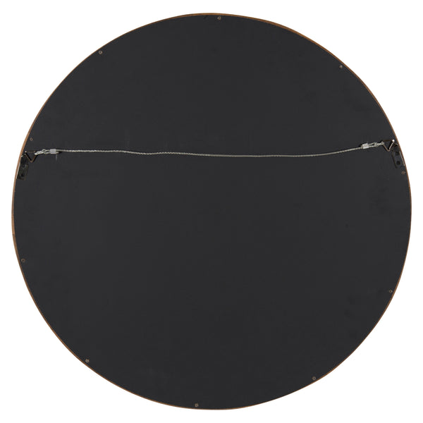 Hutton Round Wood Wall Mirror
