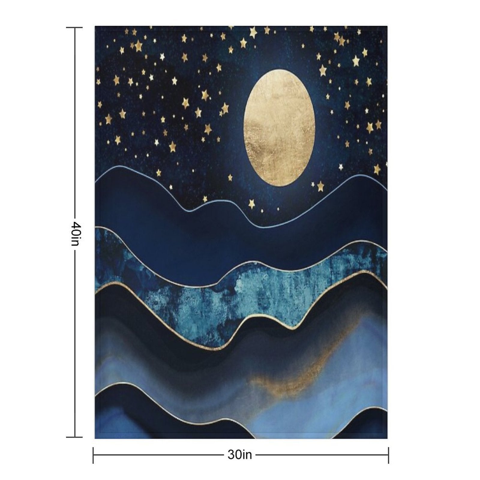 Golden Moon Eco-conscious Throw Blanket