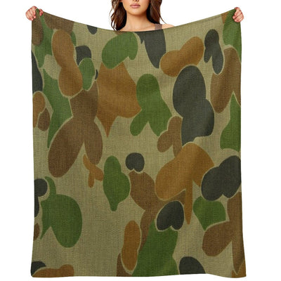 Auscam - Australian Army Camo Sustainable Throw Blanket