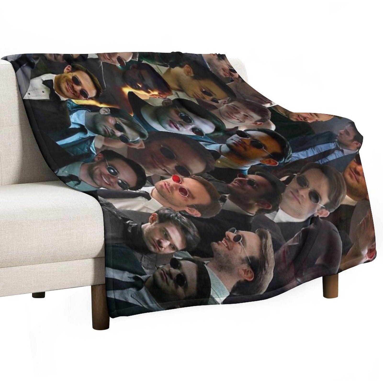 Devil Dare Photo Collage Throw Blanket