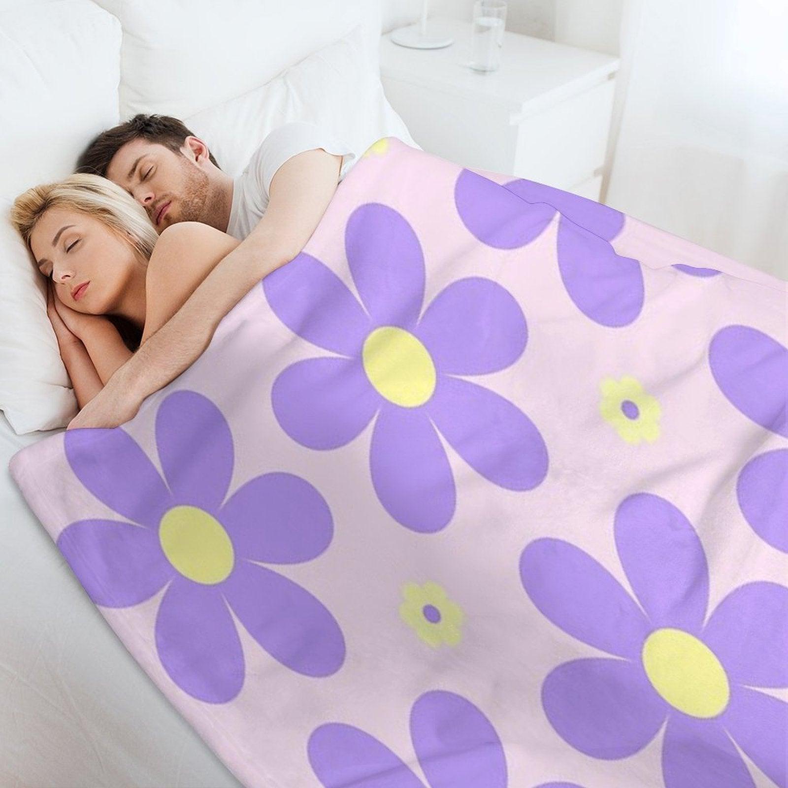 Spring Flowers (Lavender) Throw Blanket
