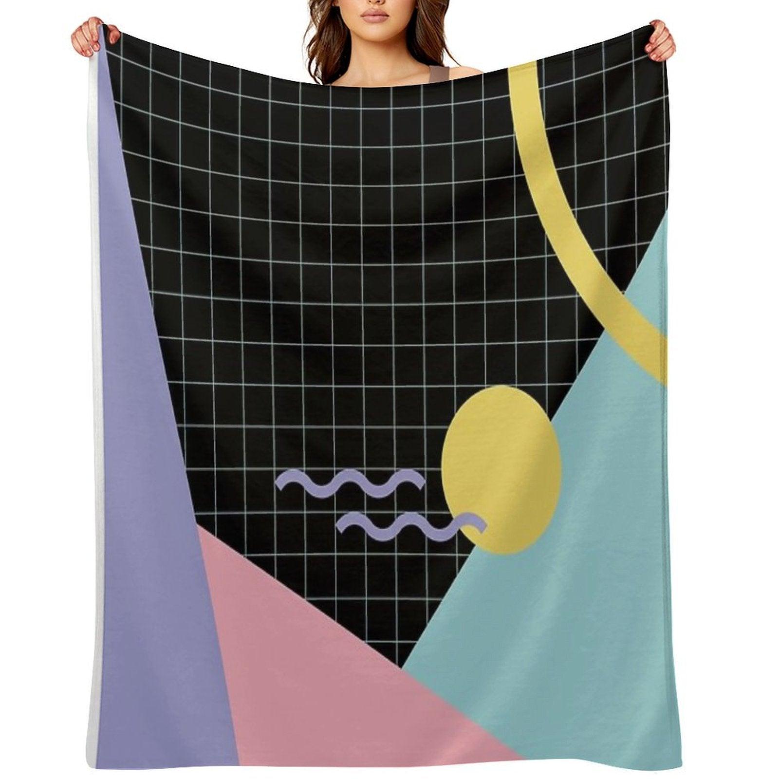 Memphis Pattern 7 - Retro 80s  90s Throw Blanket