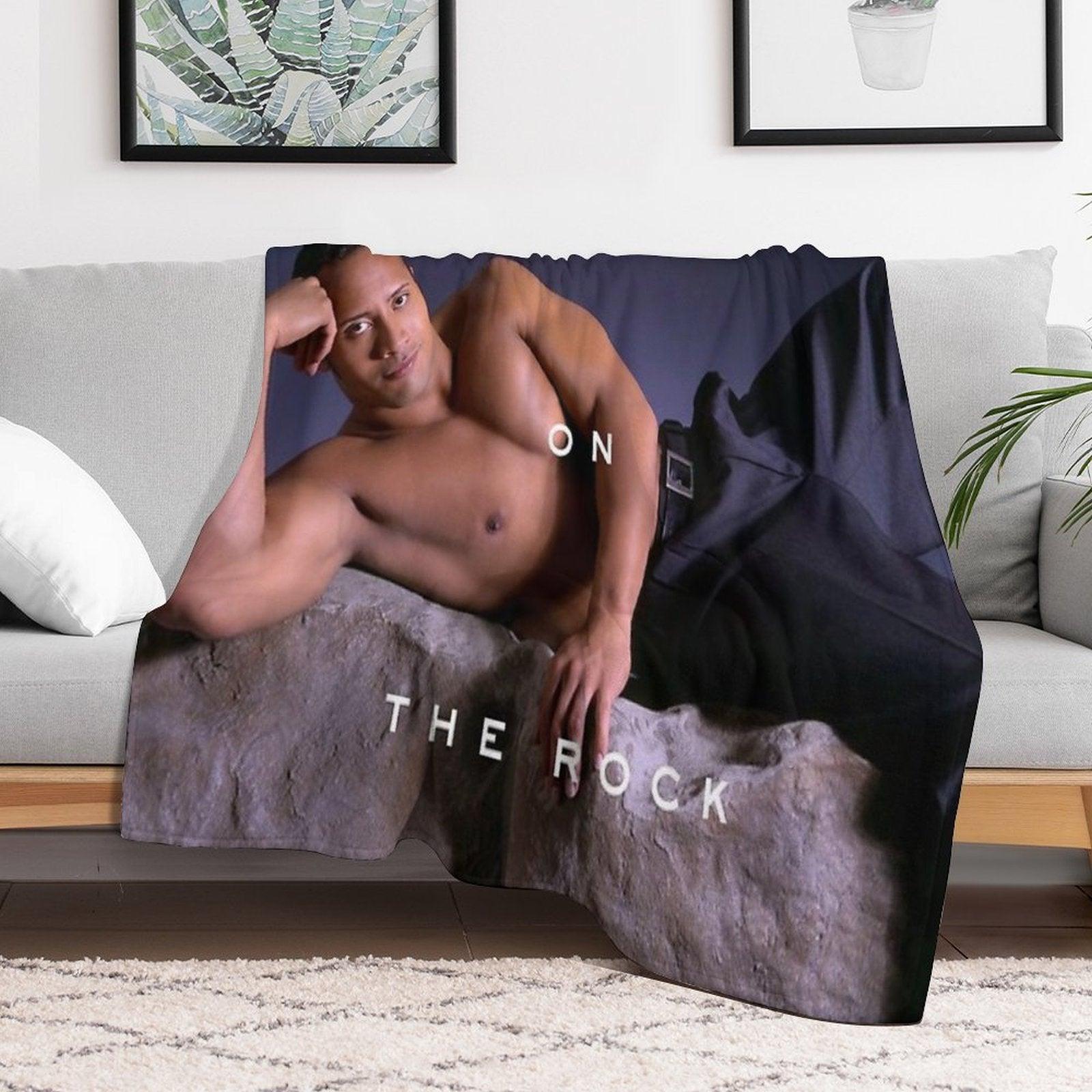 Dwayne Johnson on The Rock Throw Blanket