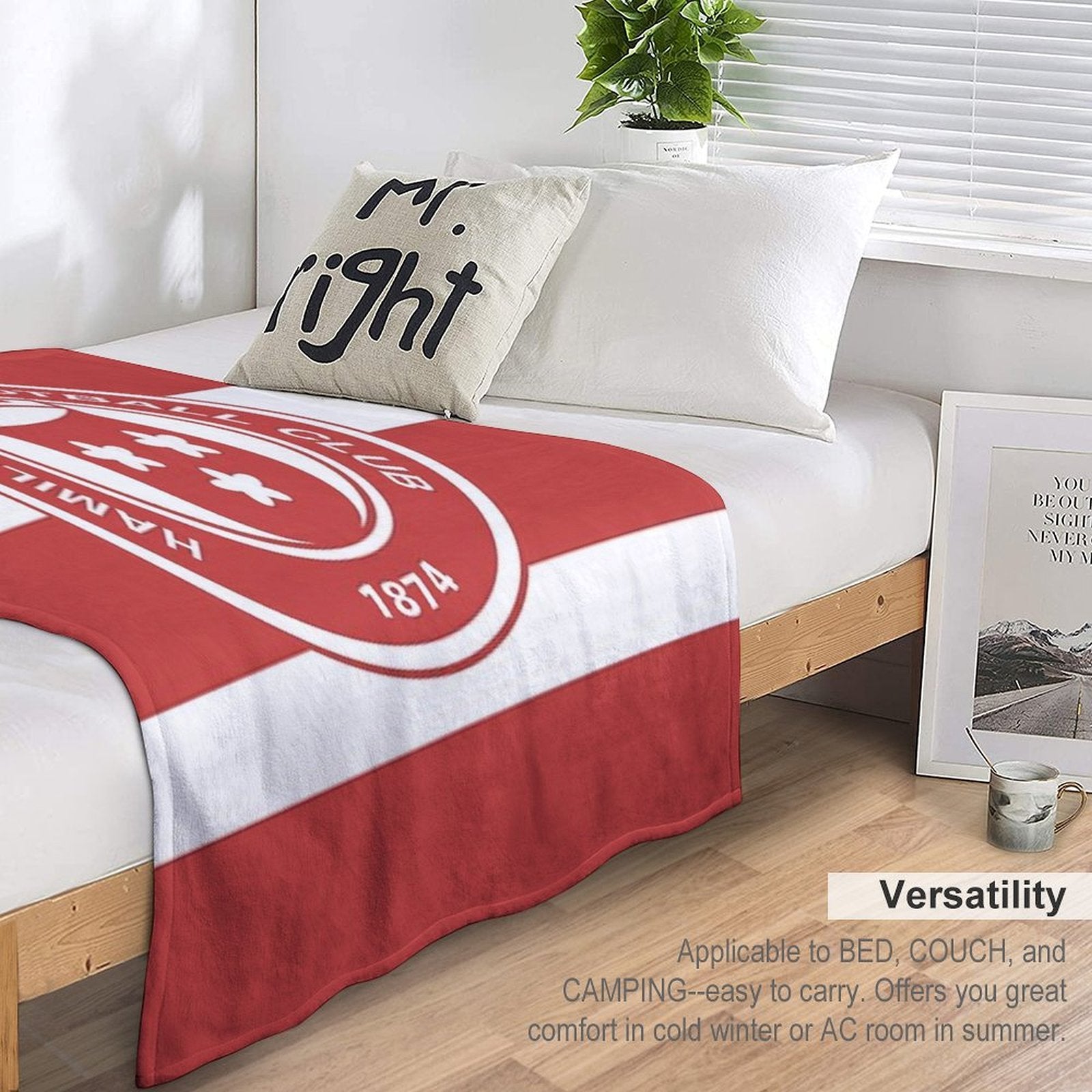 Hamilton FC Home Kit Eco-conscious Throw Blanket