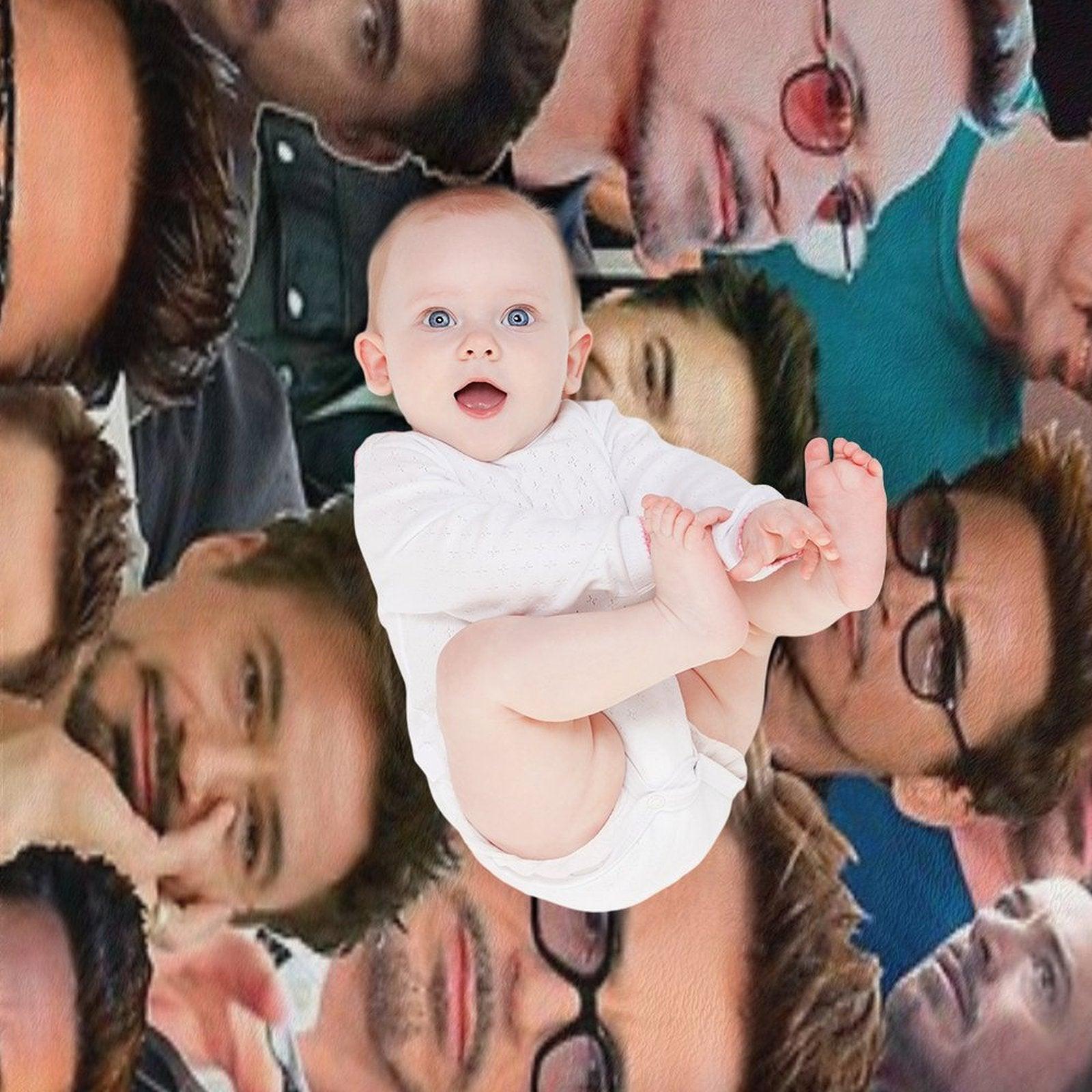 Robert Downey Jr. Photo Collage Throw Blanket
