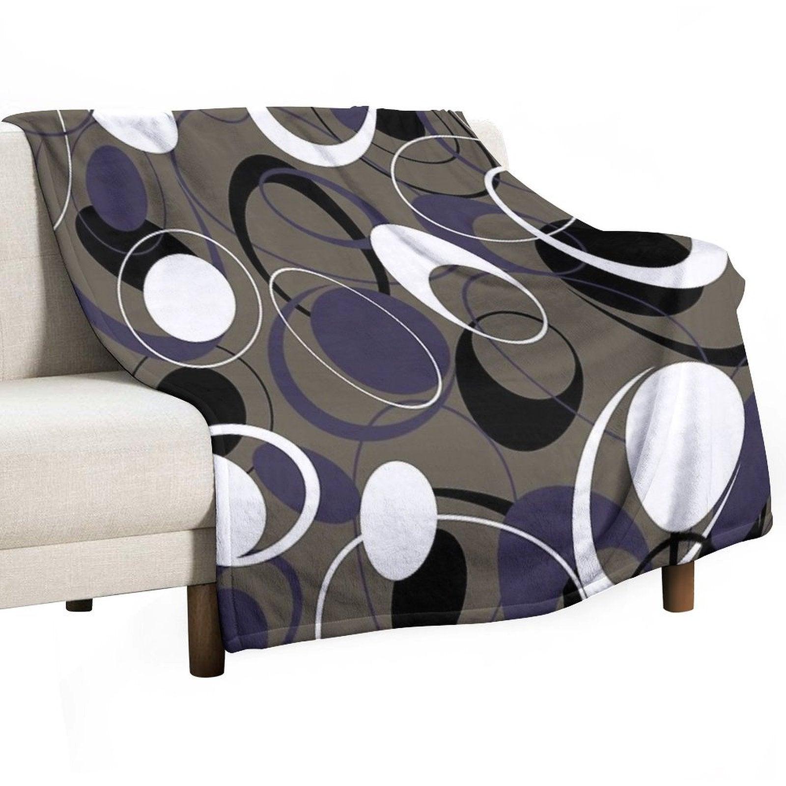 Retro 60s Ovals Throw Blanket